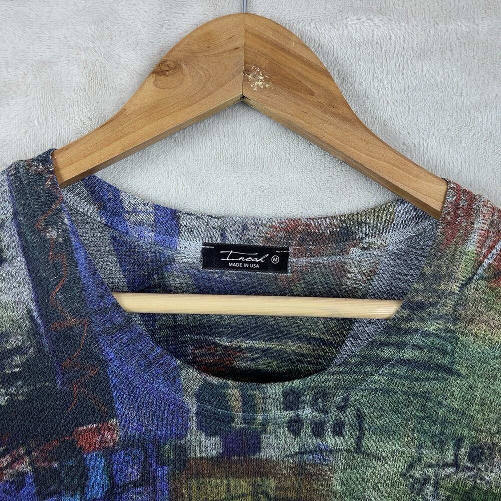 Inoah Abstract Art Print Swing Top Med Made In USA Lagenlook Boho Whimsigoth - Picture 4 of 10